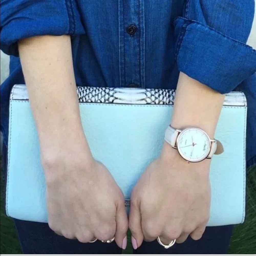 New Nanette Lepore Beige Blush Pink Watch